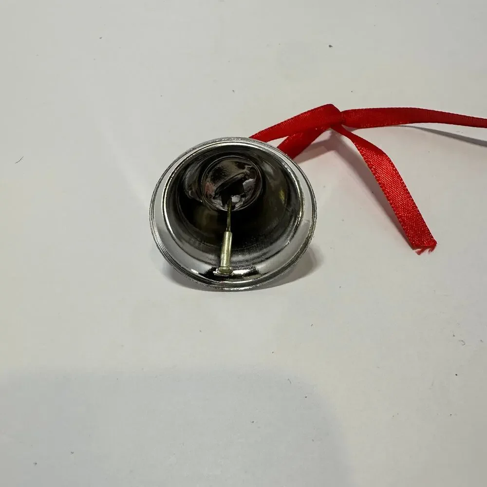 It's a Wonderful Life Engraved Christmas Ornament Silver Bell Red Ribbon